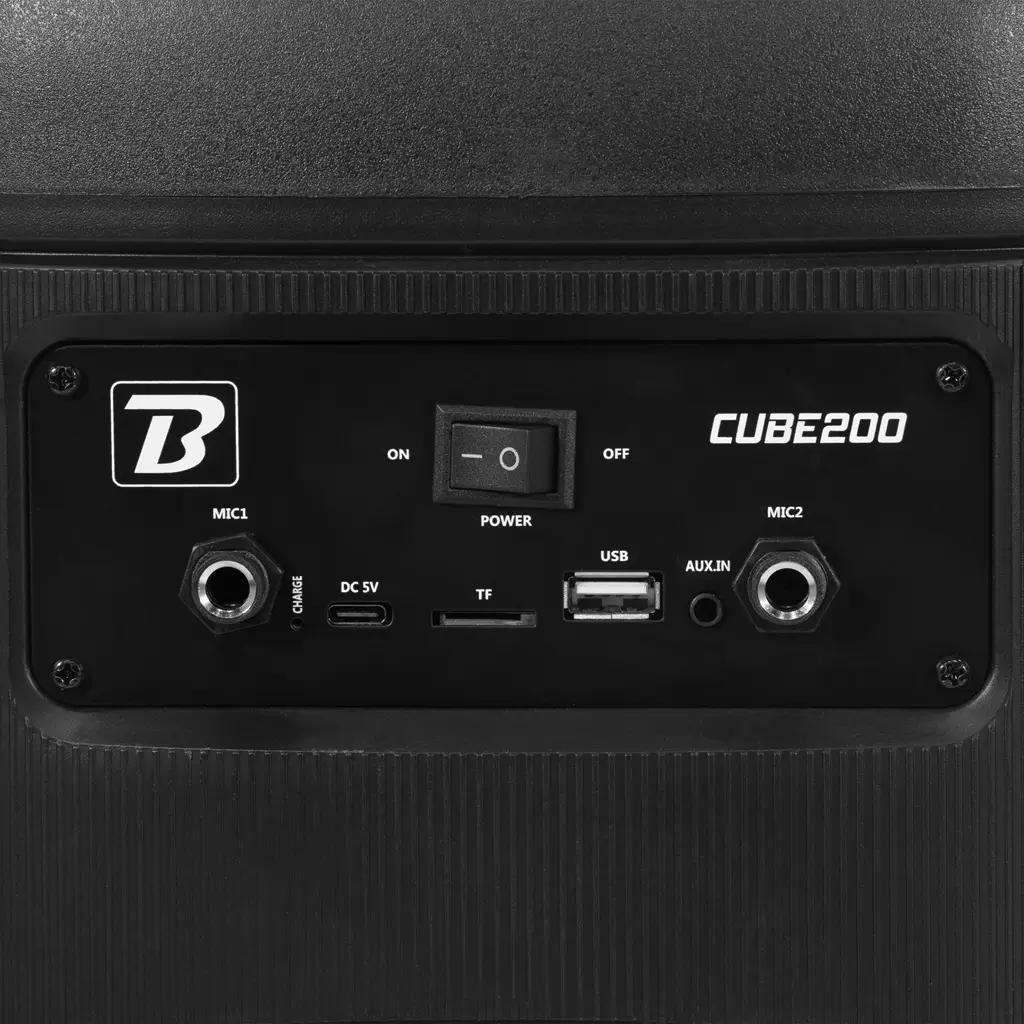 Portable speaker - Cube 200 BoomTone DJ - Bluetooth 5.0, built-in battery & LED lighting