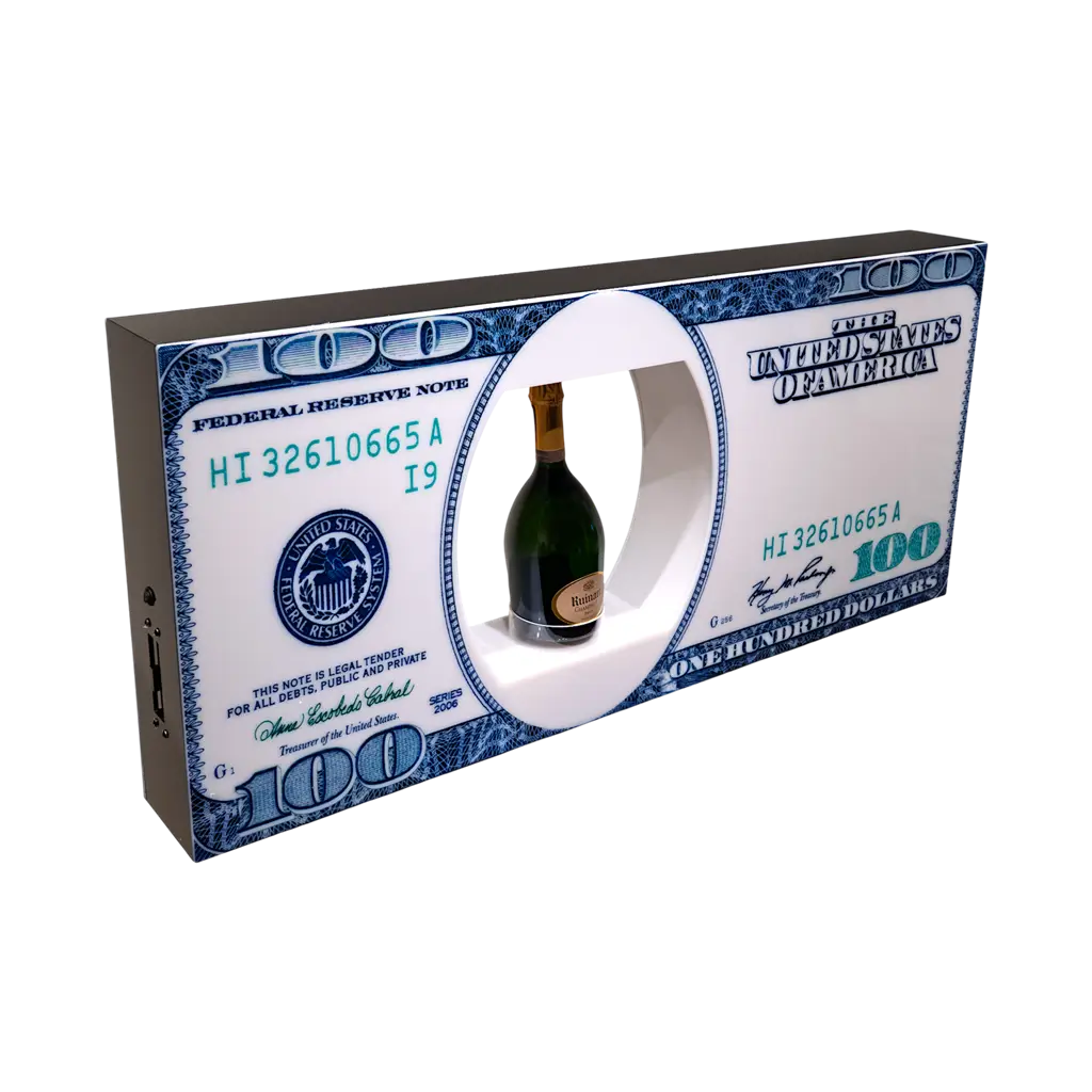 Dollar service ritual - Illuminated VIP bottle display | By Sparklers®