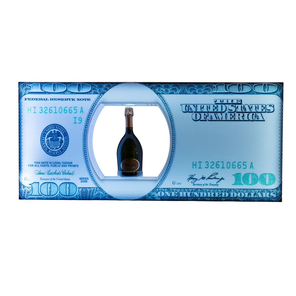 Dollar service ritual - Illuminated VIP bottle display | By Sparklers®