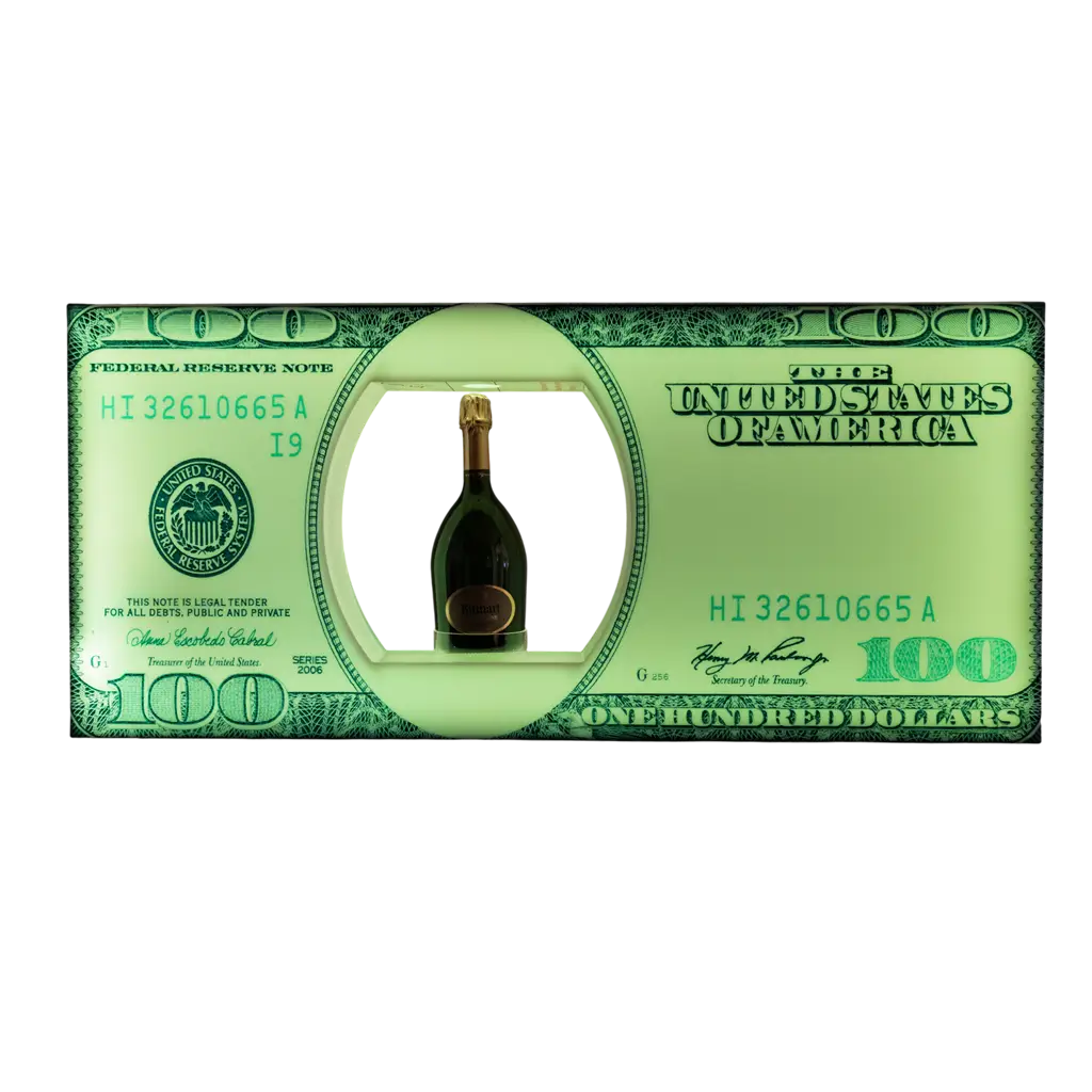 Dollar service ritual - Illuminated VIP bottle display | By Sparklers®