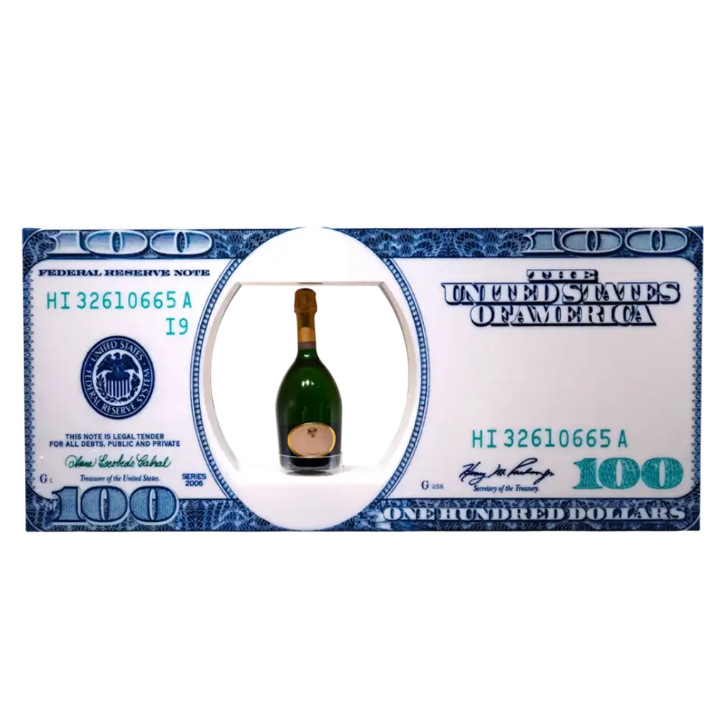 rituel de service dollar présentoir bouteille VIP
