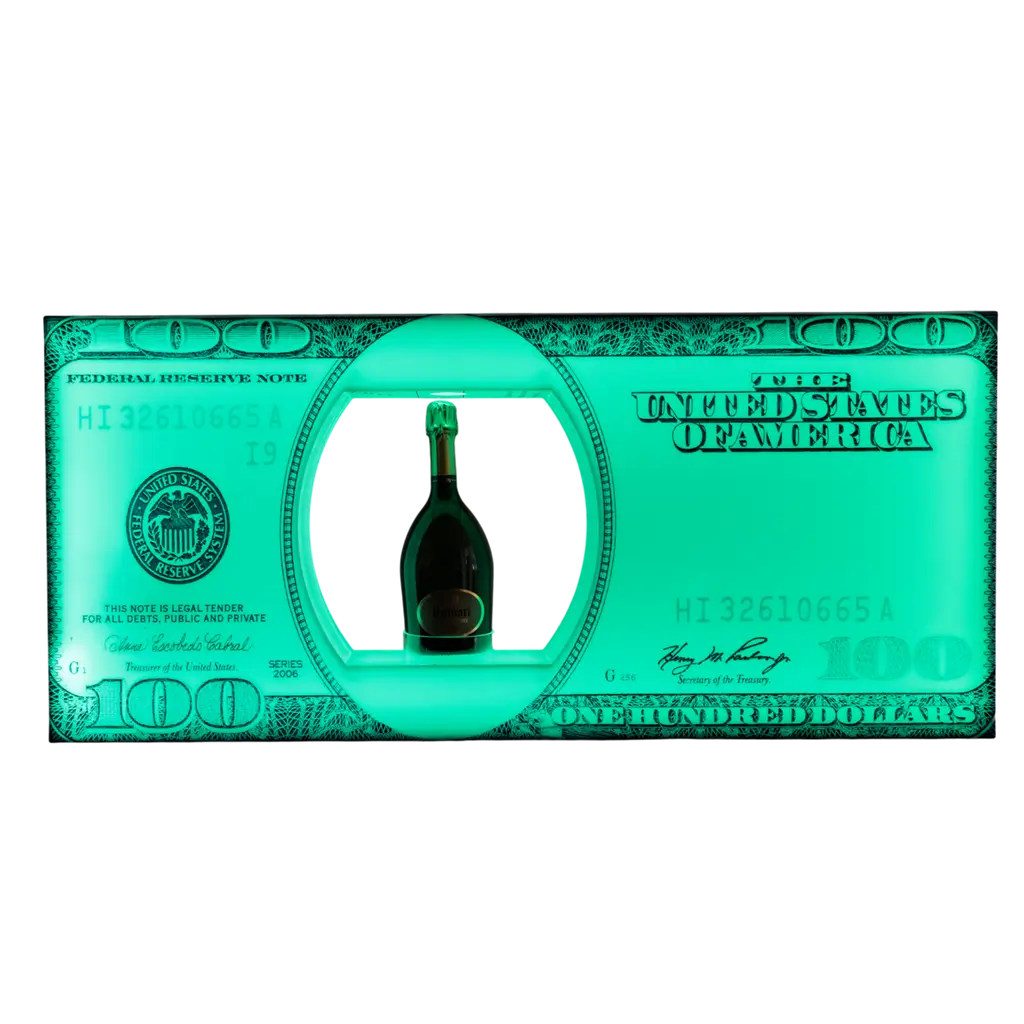 Dollar service ritual - Illuminated VIP bottle display | By Sparklers®