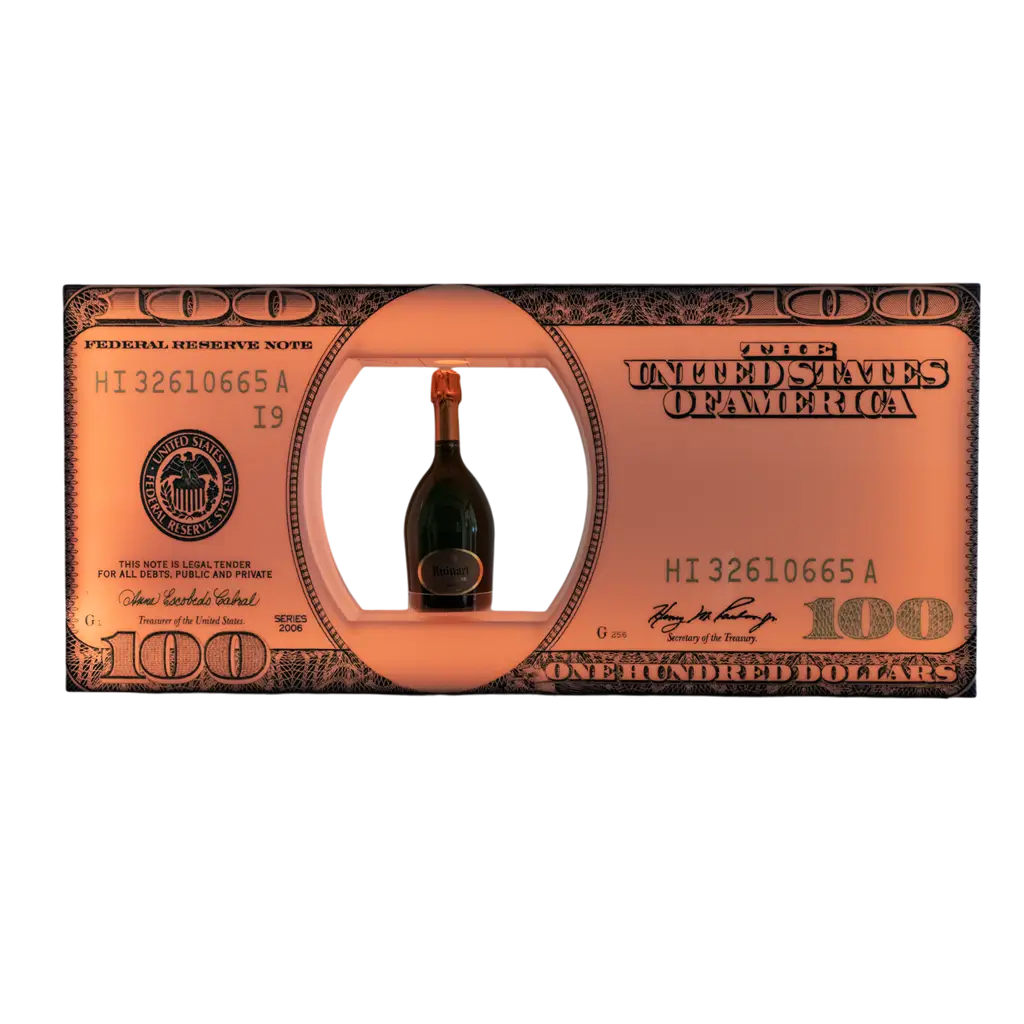 Dollar service ritual - Illuminated VIP bottle display | By Sparklers®