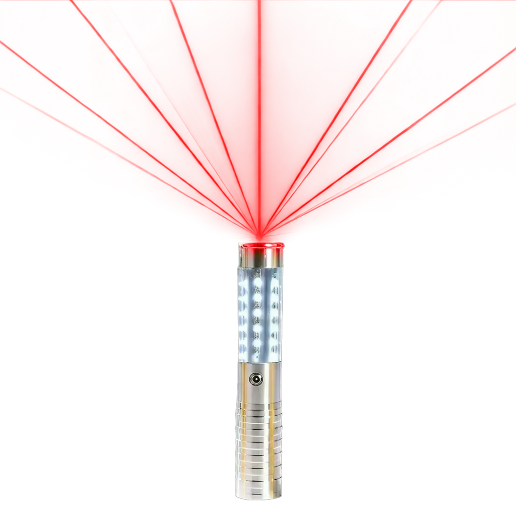 VIP Silver LED Bottle Wand with Red Laser - 24 cm