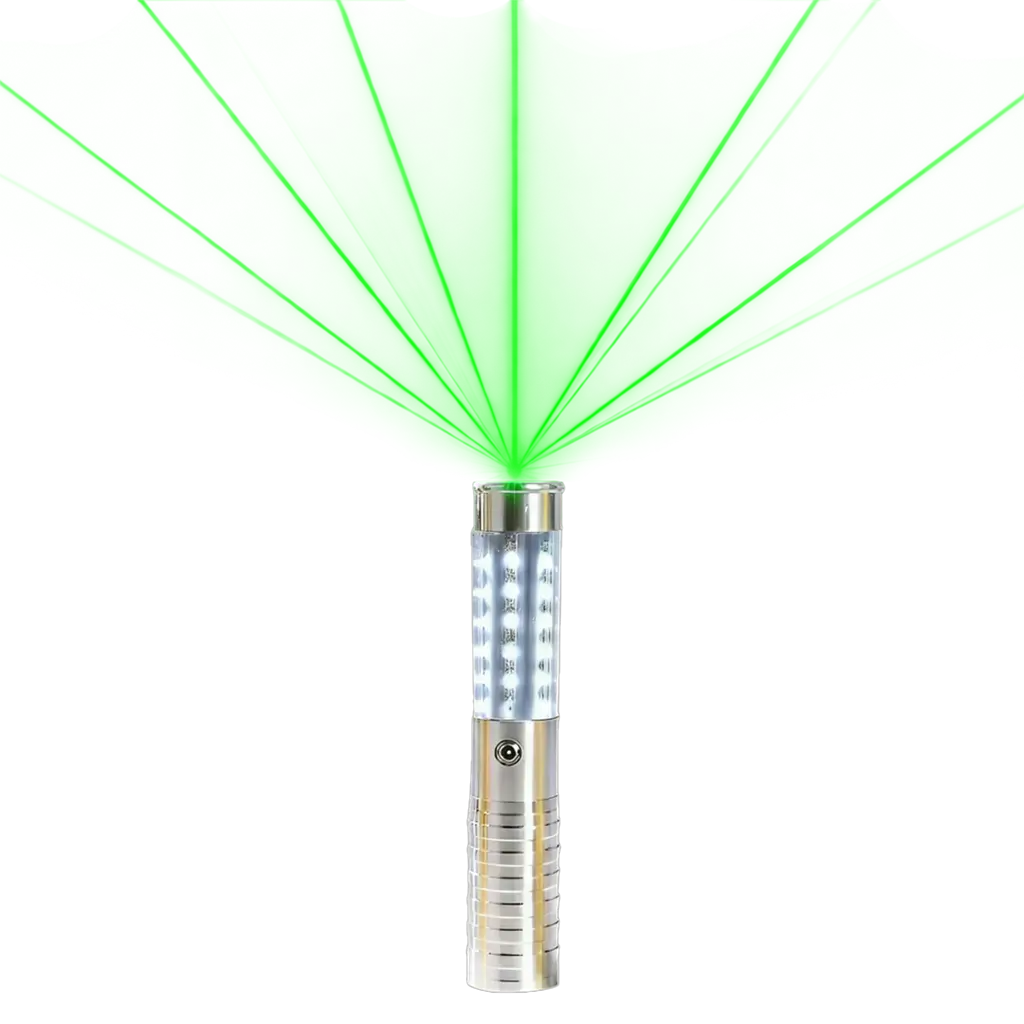 VIP Silver LED Bottle Stick with Green Laser - 24 cm