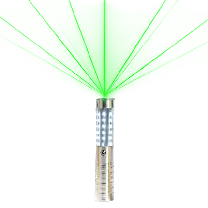 VIP Silver LED Bottle Stick with Green Laser - 24 cm