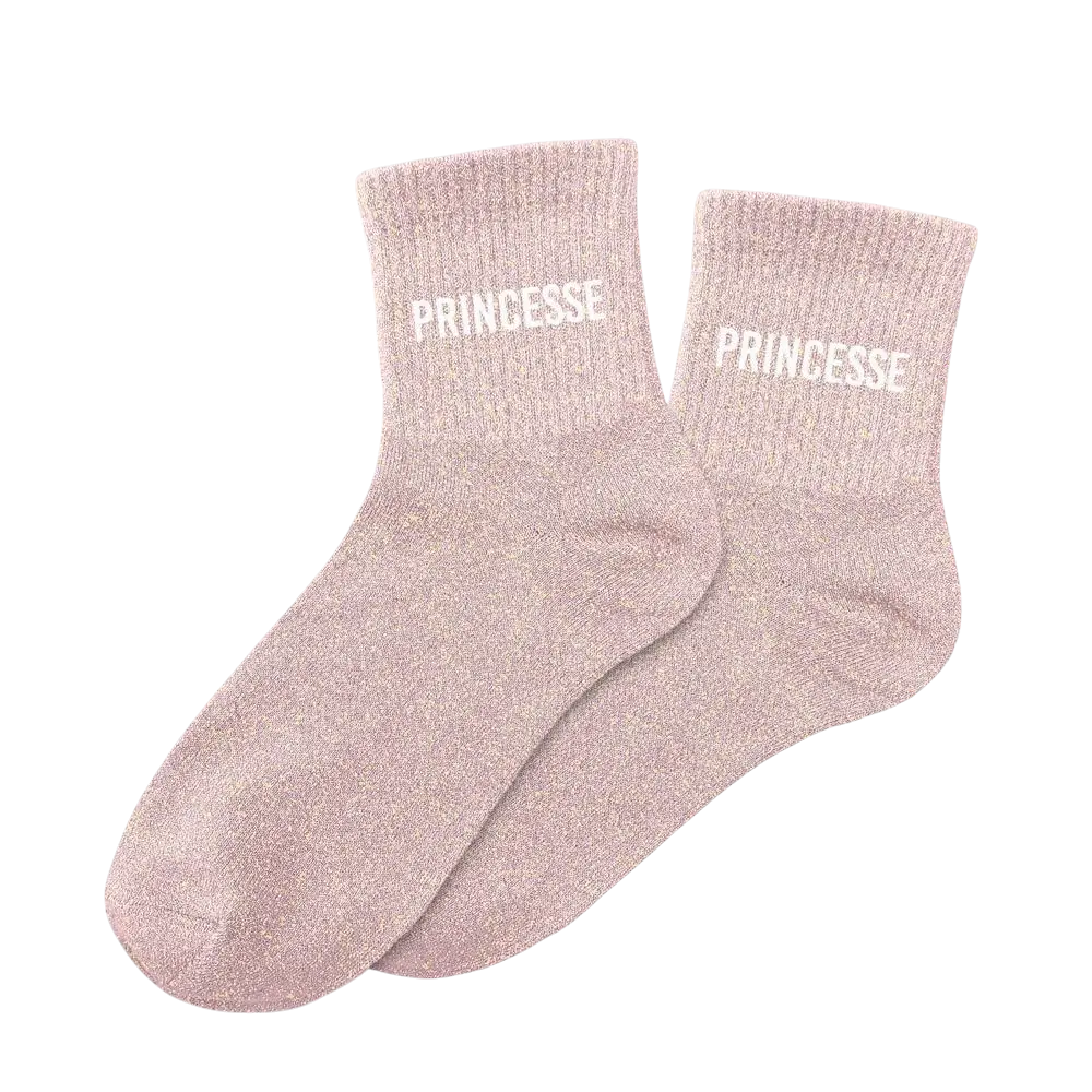 Princess glitter socks - One size 36-42