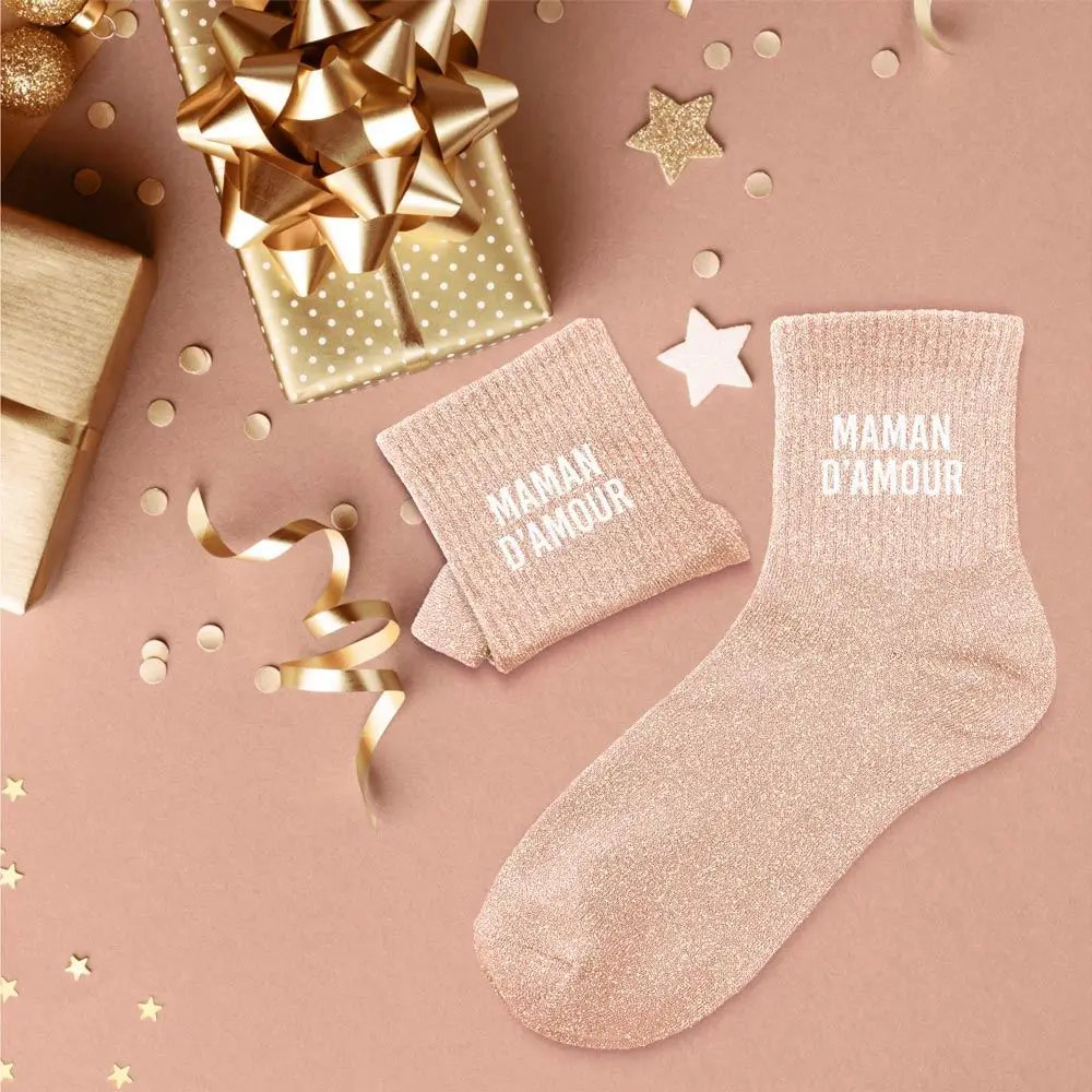 Maman d'amour glitter socks - One size 36-42