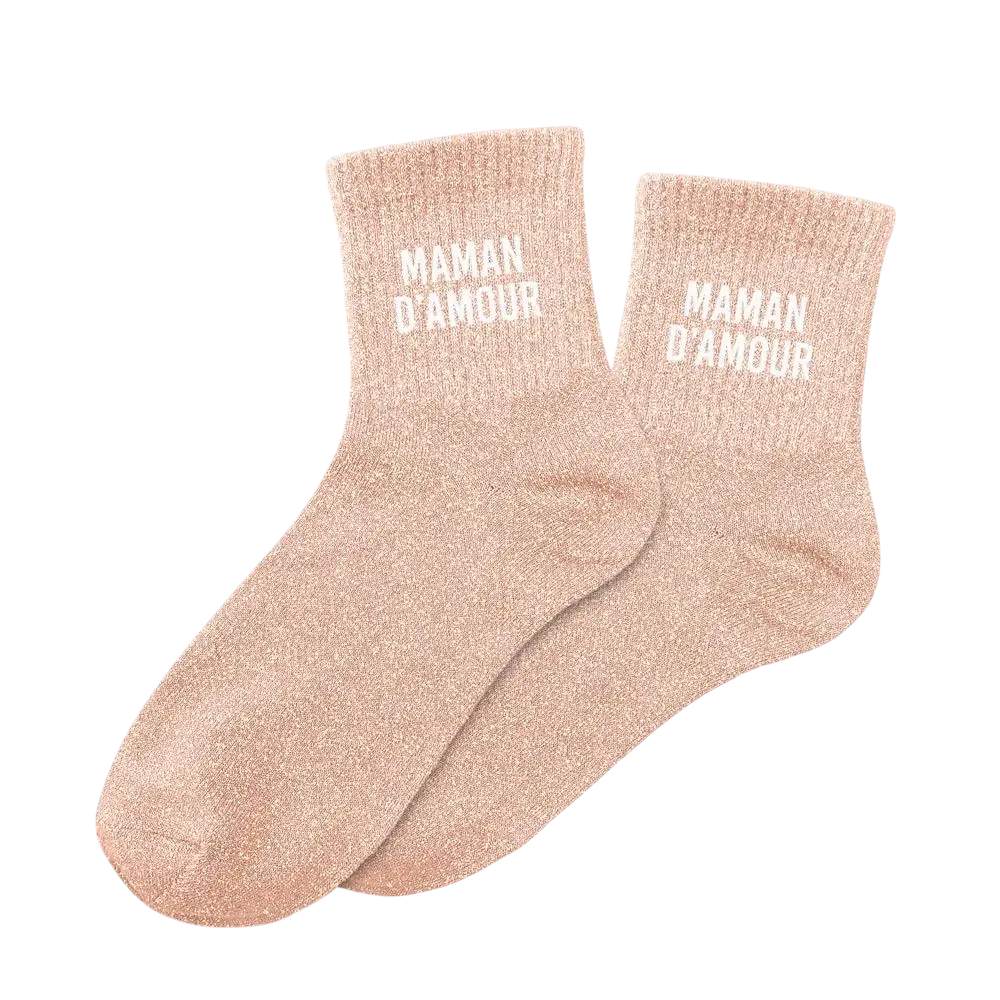 Maman d'amour glitter socks - One size 36-42