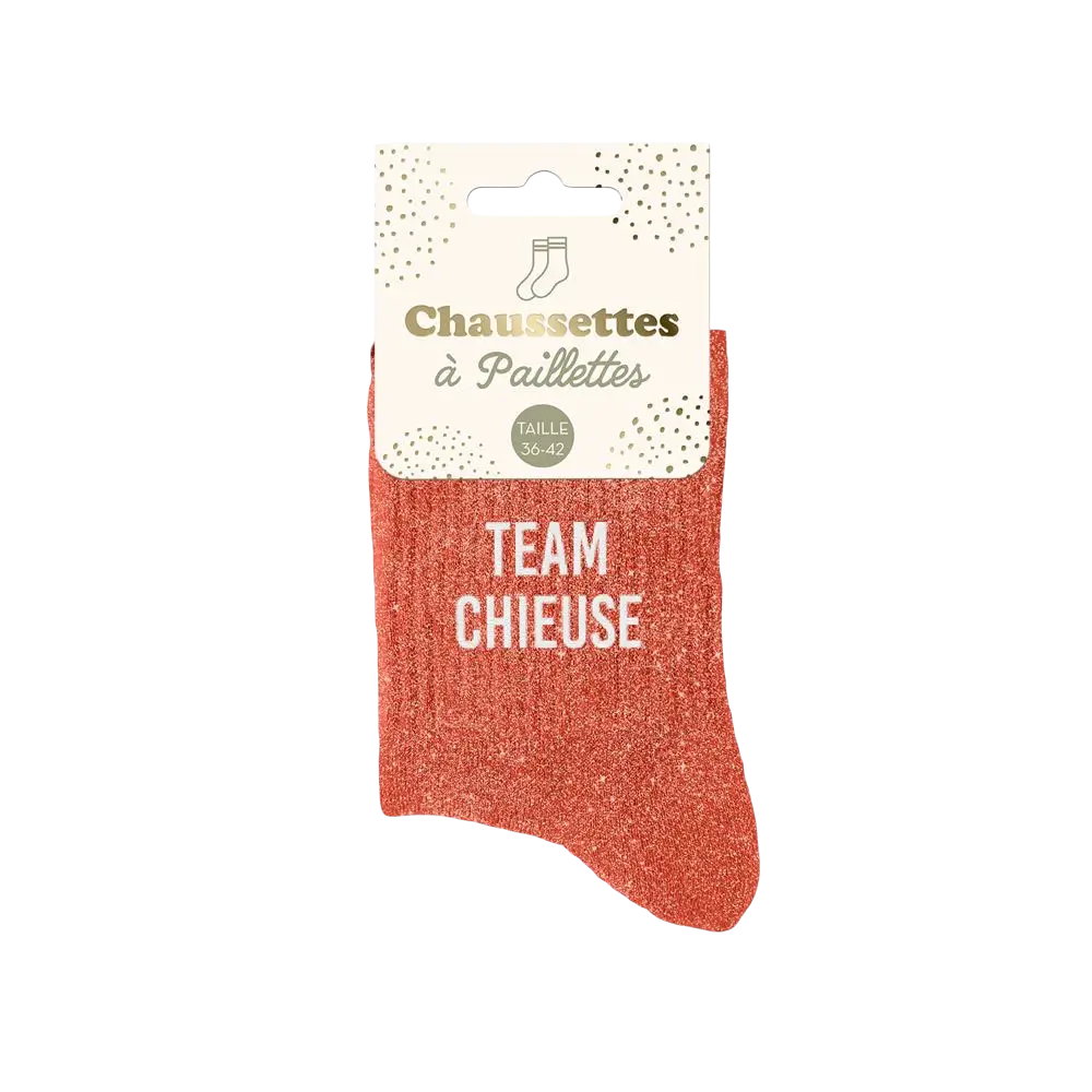 Team chieuse glitter socks - One size 36-42