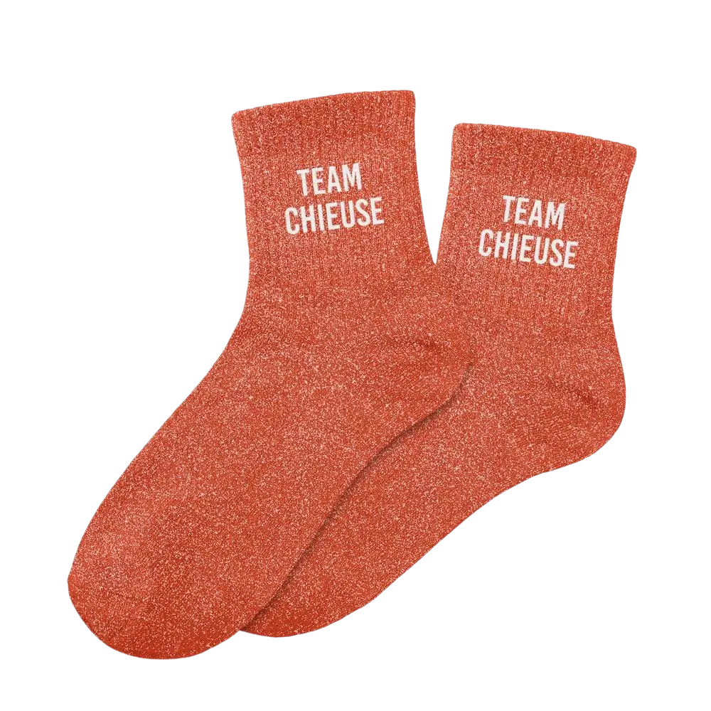 Team chieuse glitter socks - One size 36-42
