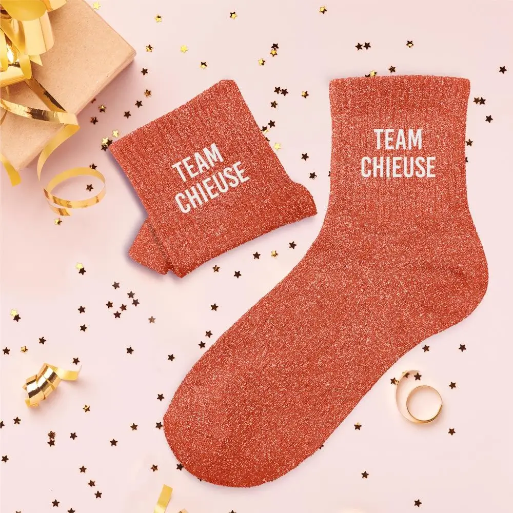 Team chieuse glitter socks - One size 36-42