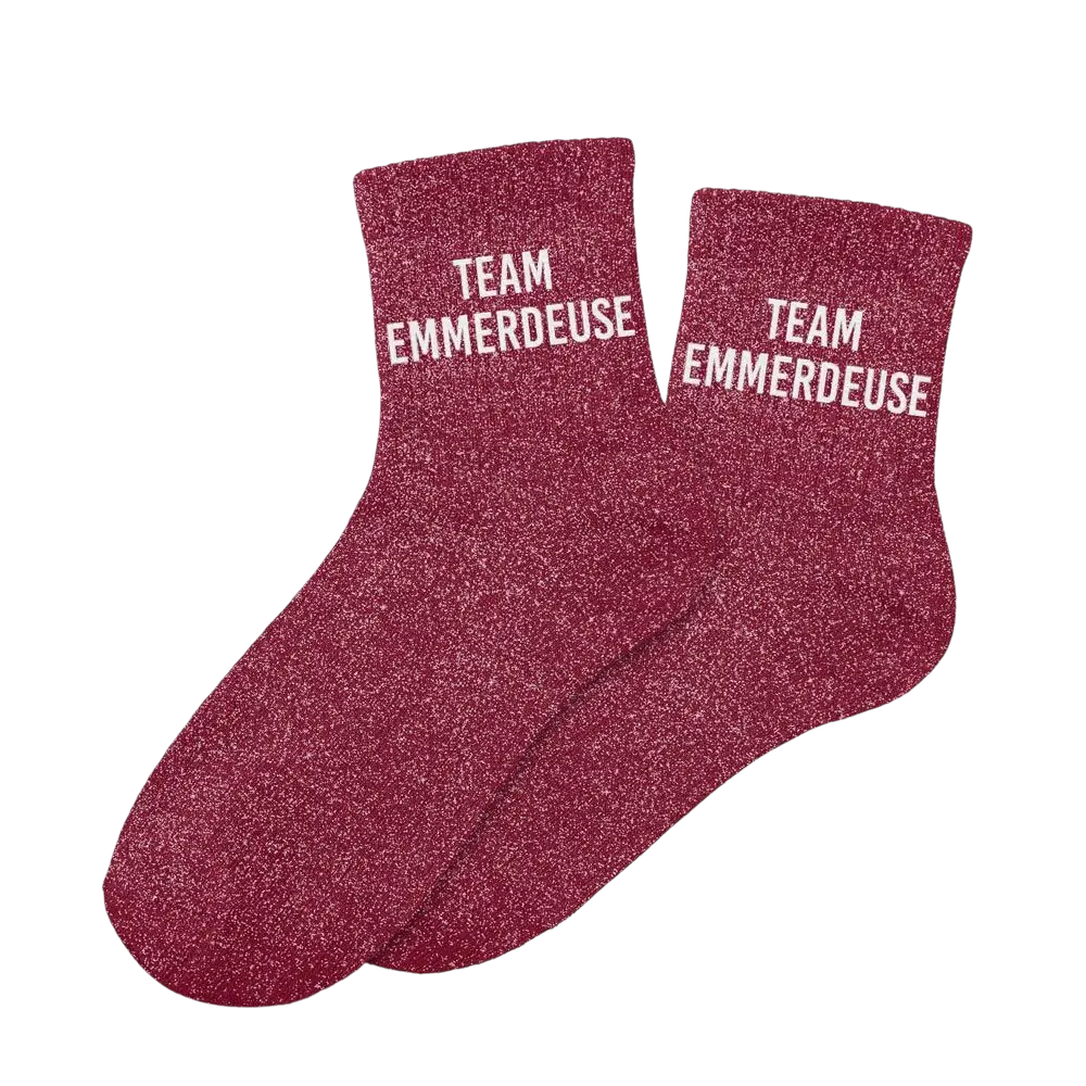 Team emmerdeuse glitter socks - One size 36-42