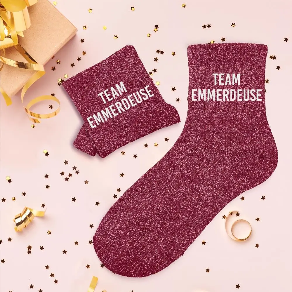 Team emmerdeuse glitter socks - One size 36-42