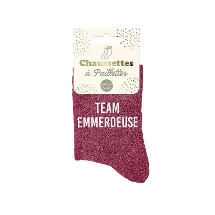 Team emmerdeuse glitter socks - One size 36-42