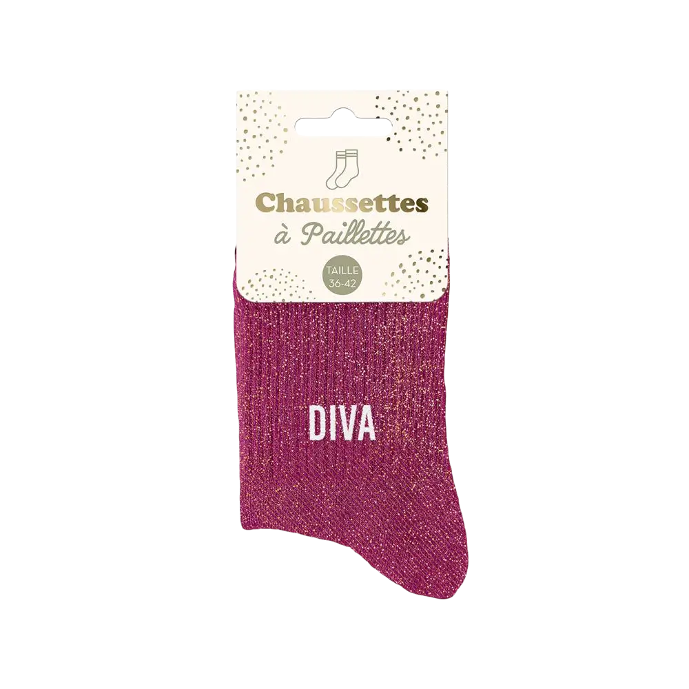 Glitter diva socks - One size 36-42