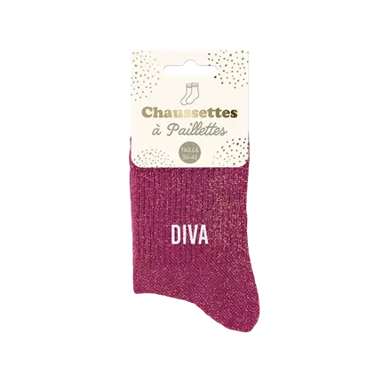 Glitter diva socks - One size 36-42