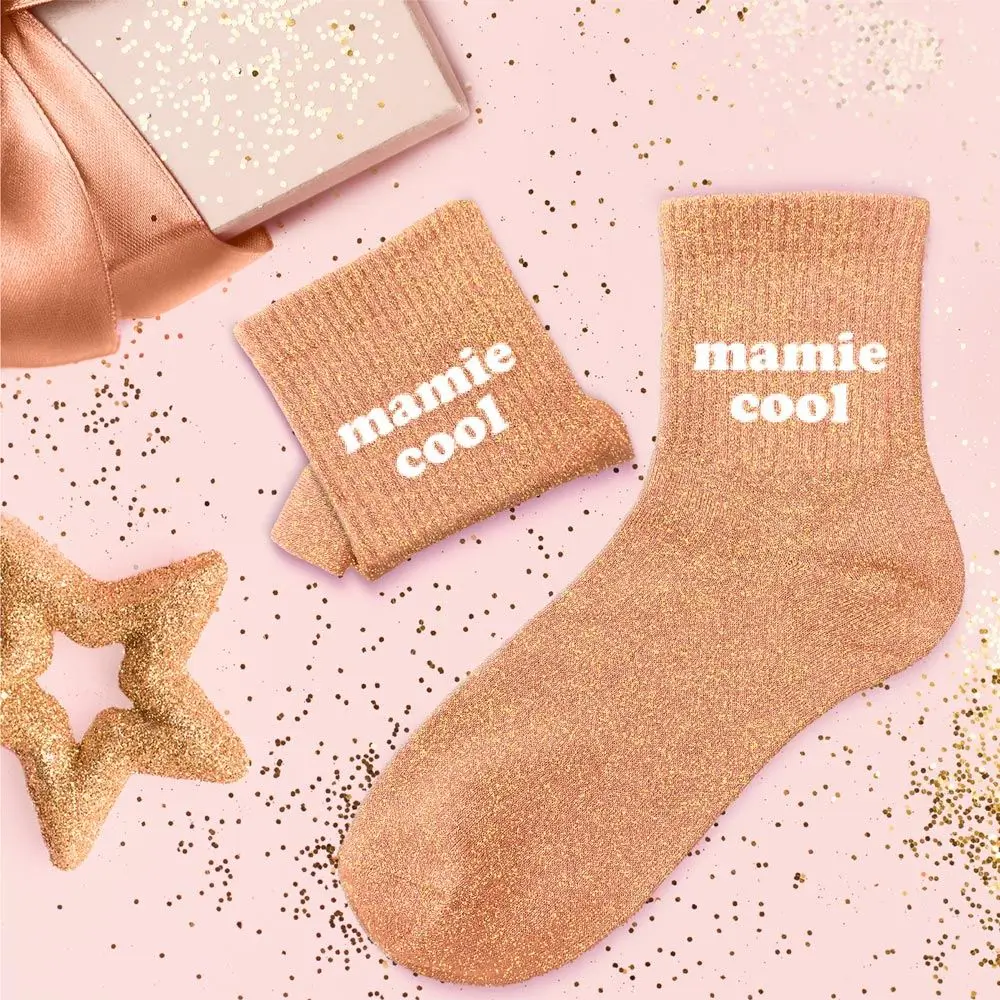 Glitter socks granny cool - One size 36-42