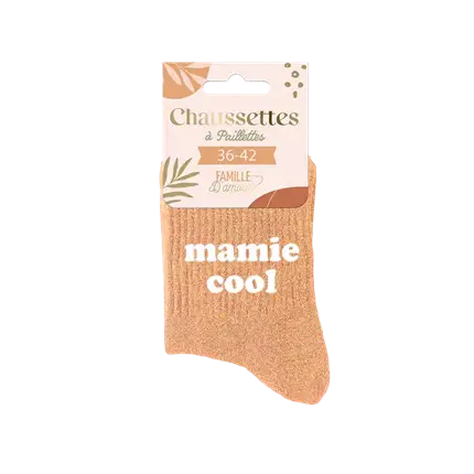 Glitter socks granny cool - One size 36-42