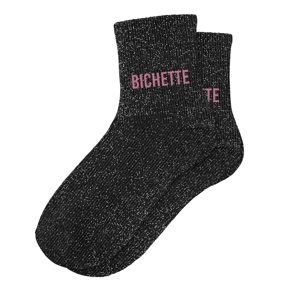 Black glitter socks - One size 36-42
