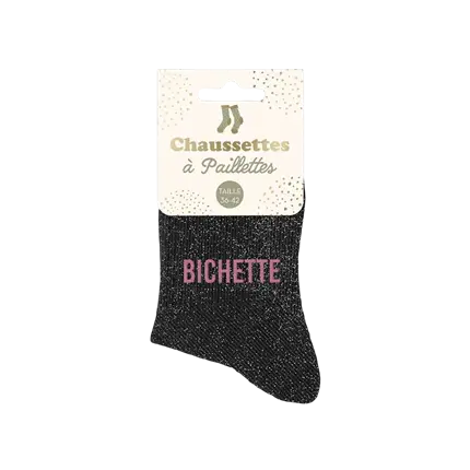 Black glitter socks - One size 36-42