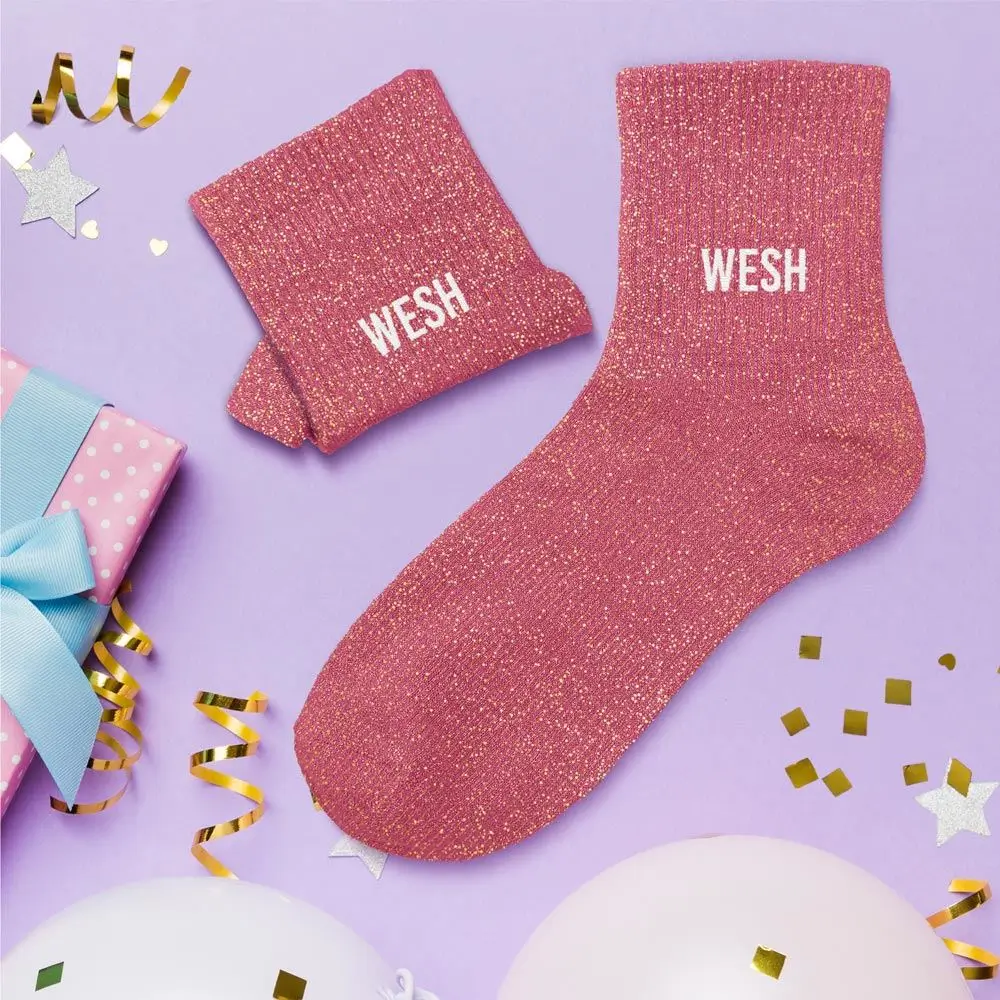Sequined wesh socks - One size 36-42