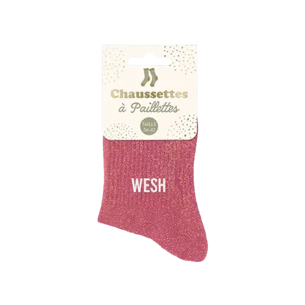 Sequined wesh socks - One size 36-42