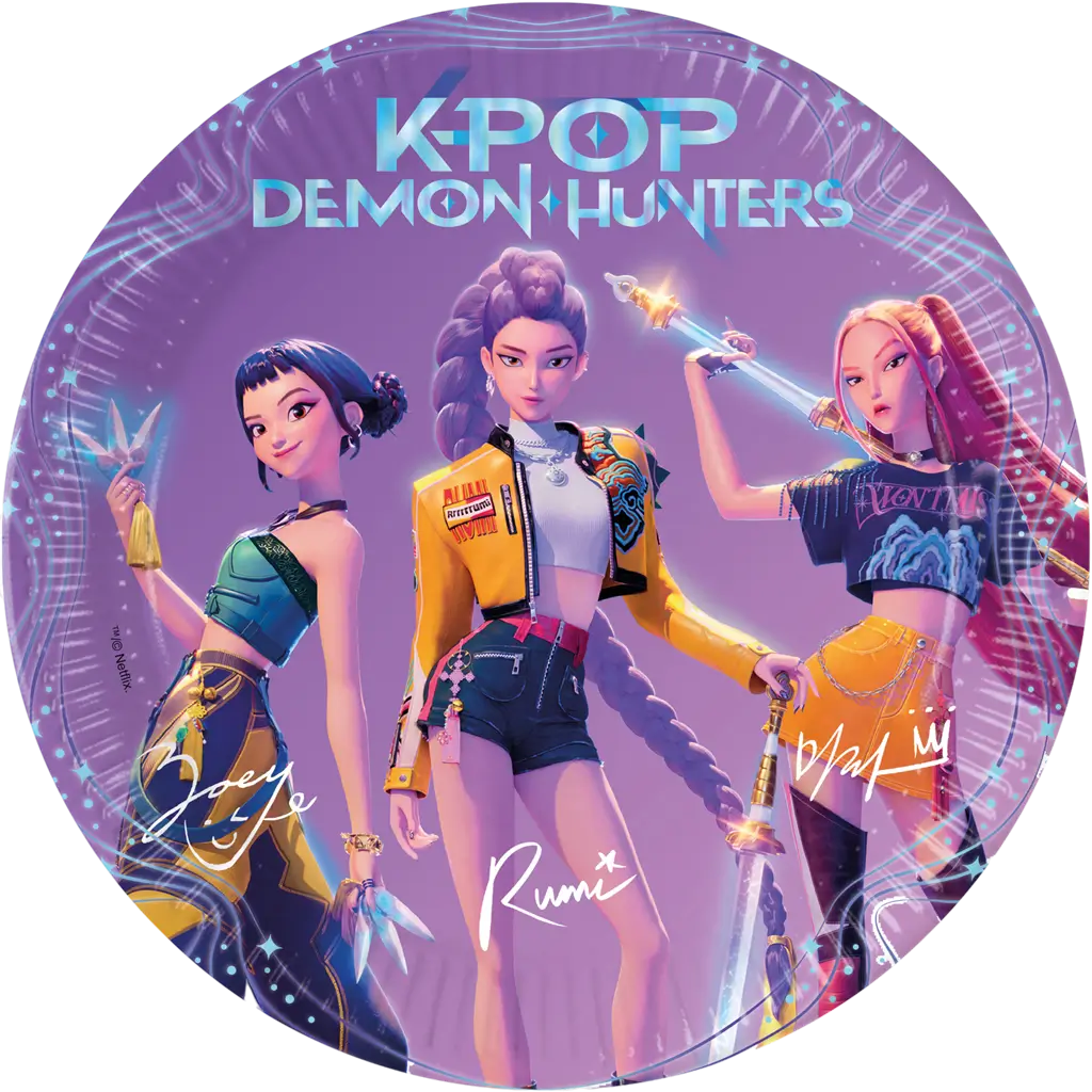 K-POP Demon Hunters paper plate ø23cm - Set of 8