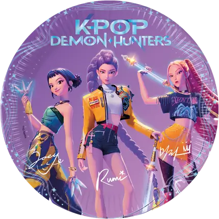 K-POP Demon Hunters paper plate ø23cm - Set of 8