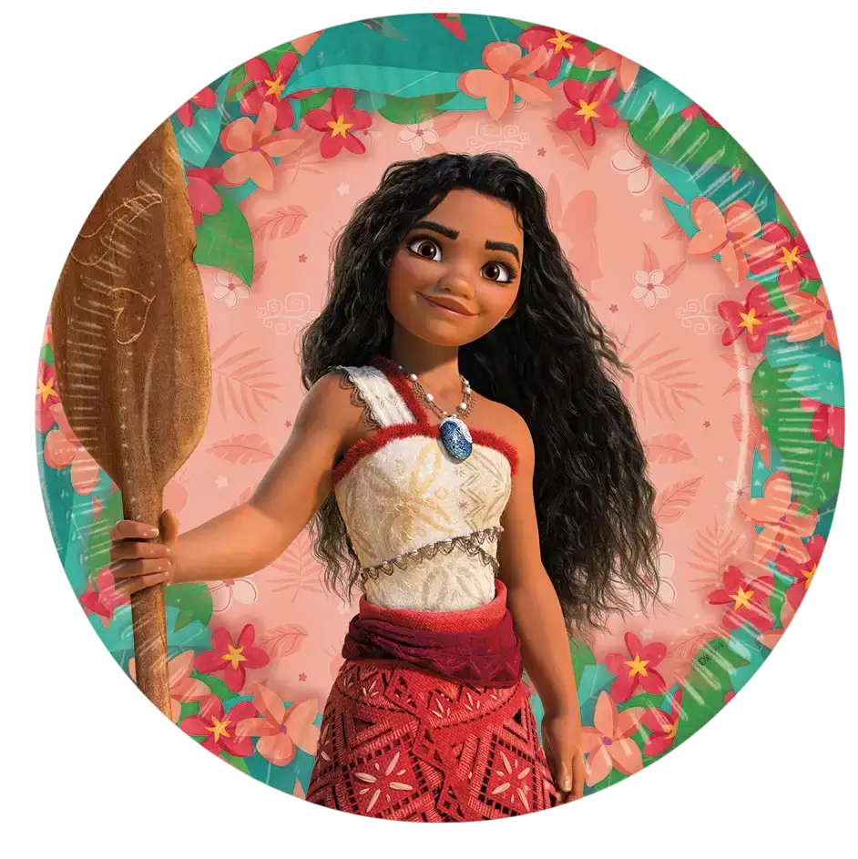 Vaiana 2 paper plate ø23cm - Set of 8