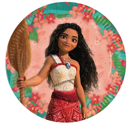 Vaiana 2 paper plate ø23cm - Set of 8