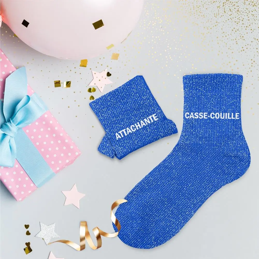 Sequined Duo Binding Socks - One Size 36-42