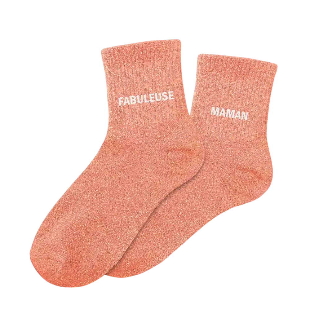 Fabuleuse Maman Duo Glitter Socks - One Size 36-42