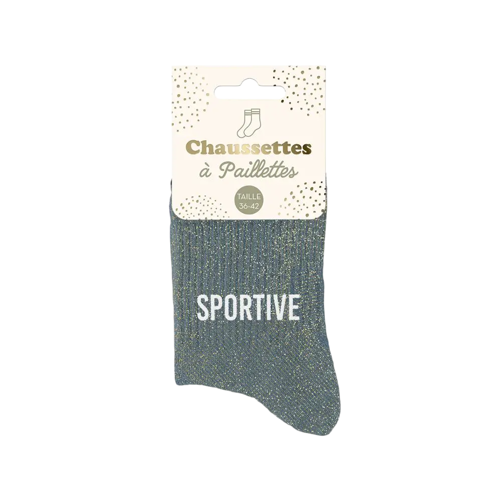 Glitter Sports Socks - One Size 36-42