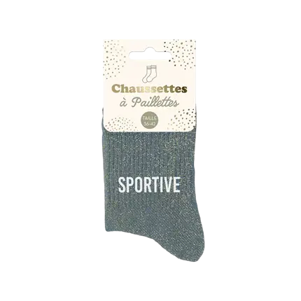 Glitter Sports Socks - One Size 36-42