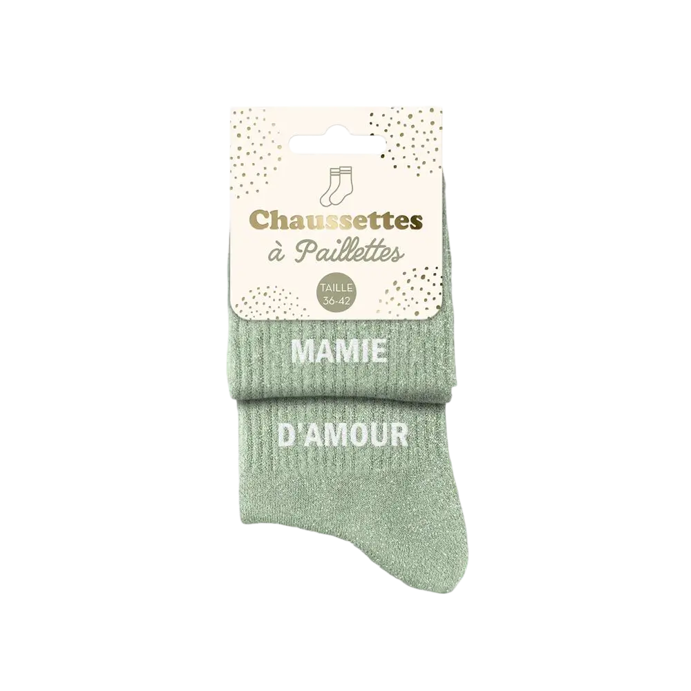 Mamie d'Amour Duo Glitter Socks - One Size 36-42