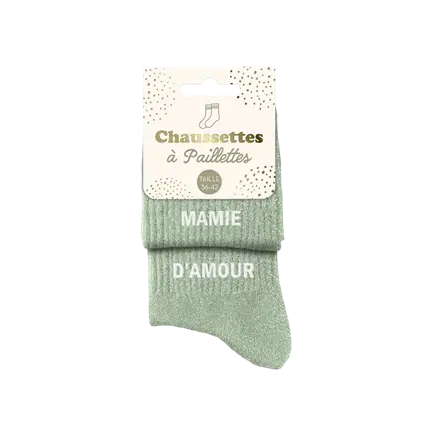 Mamie d'Amour Duo Glitter Socks - One Size 36-42