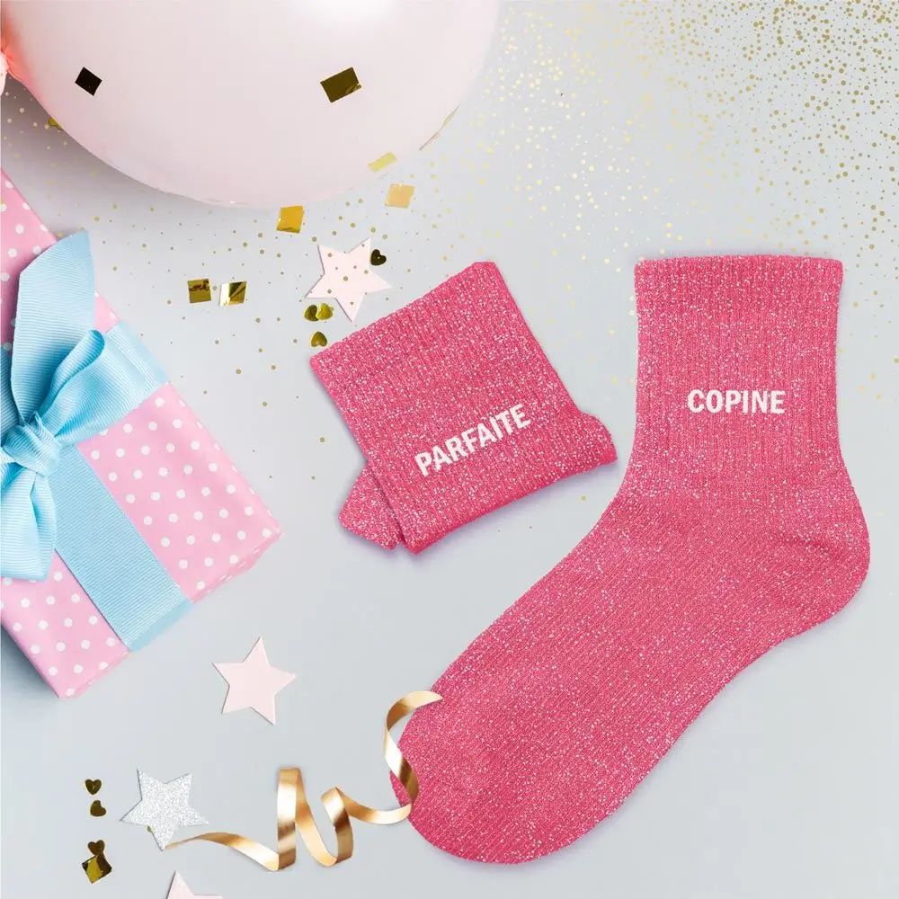 Perfect Duo Glitter Socks - One Size 36-42