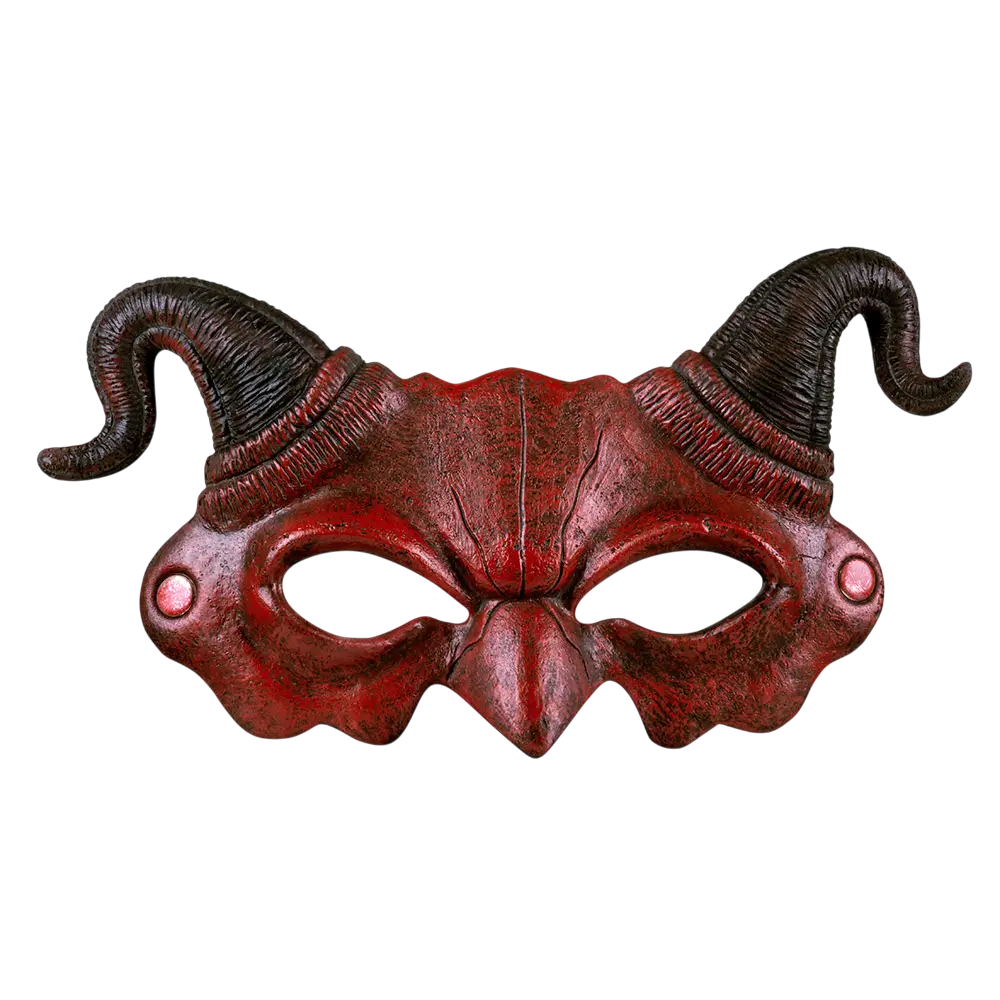 Demon half mask with horns