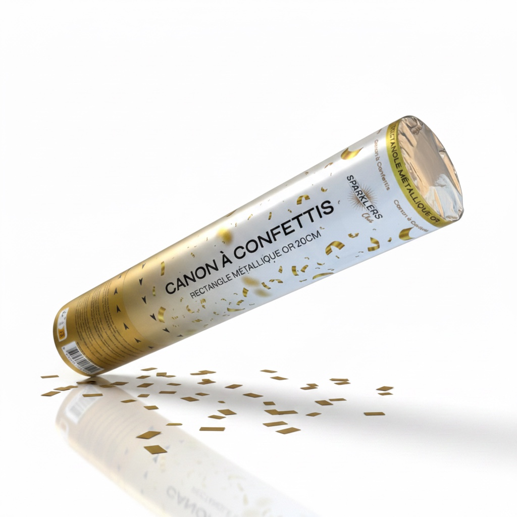 Confetti Cannon 20 cm Gold