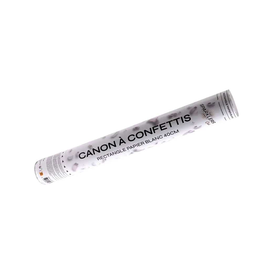 40cm White confetti cannons