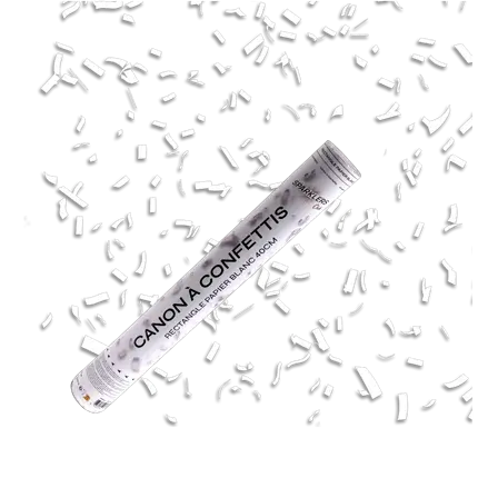 40cm White confetti cannons