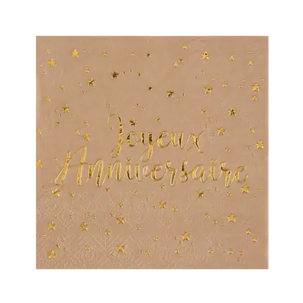 Happy Birthday Kraft napkin (pack of 20)