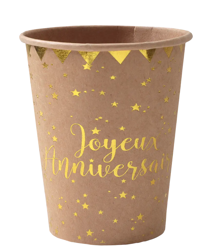 Happy Birthday Kraft tumbler (set of 10)