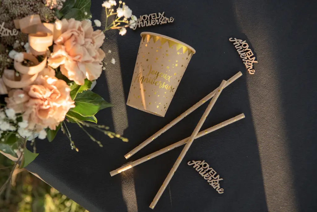 Happy Birthday Kraft tumbler (set of 10)