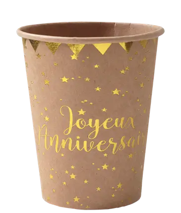 Happy Birthday Kraft tumbler (set of 10)