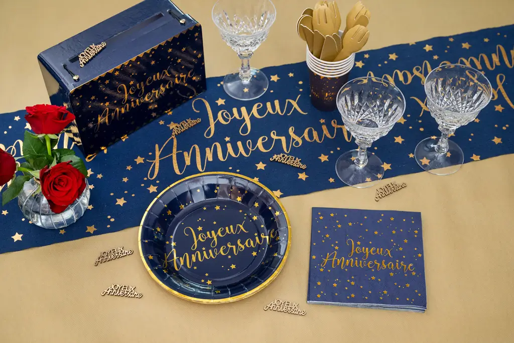 Happy Birthday Plate Blue (set of 10)