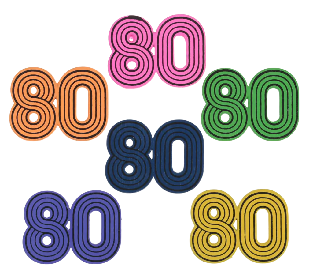 Table Decoration - 80's - Set of 10