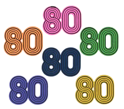 Table Decoration - 80's - Set of 10