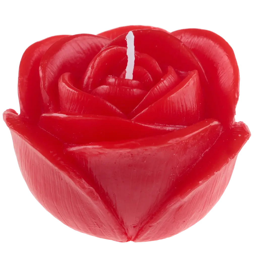 Rose sculpted flower candle - Red